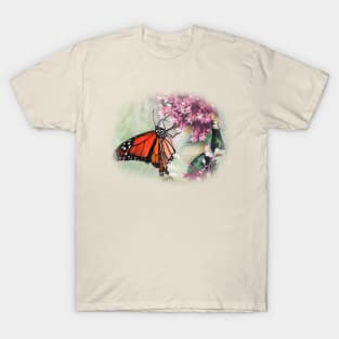 Monarch Butterfly on Milkweed Flower T-Shirt